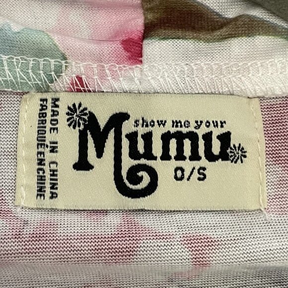 Show Me Your Mumu One Size White Pink Floral Belted Robe Garden of Blooms Kimono - Picture 6 of 12